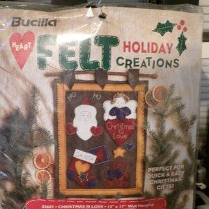 Bucilla Heart Felt Holiday Creations Kit 83607 CHRISTMAS IS LOVE